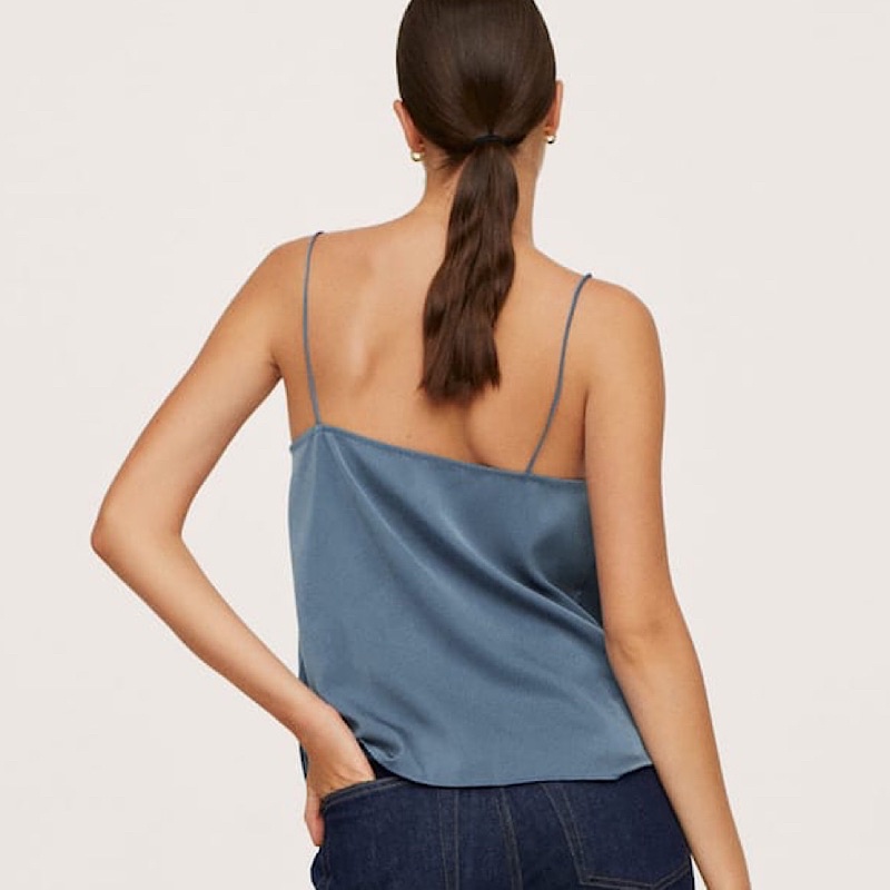 Áo Hai Dây Viền Ren Cao Cấp Mango