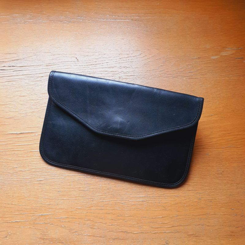 Clutch ví vintage da thật đen hiệu Michael Green - em và nắng