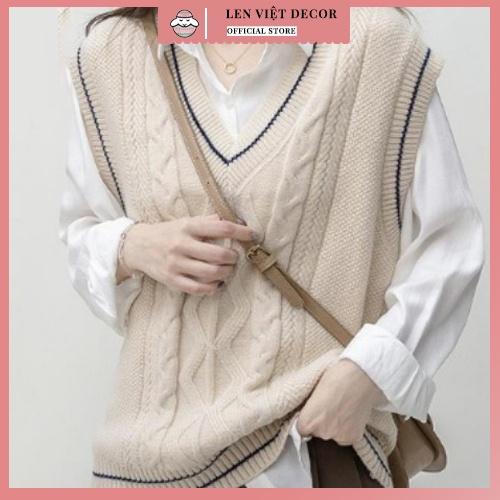 Áo Len Gile Nữ Nâu Be Phong Cách Thời Trang Hàn Quốc