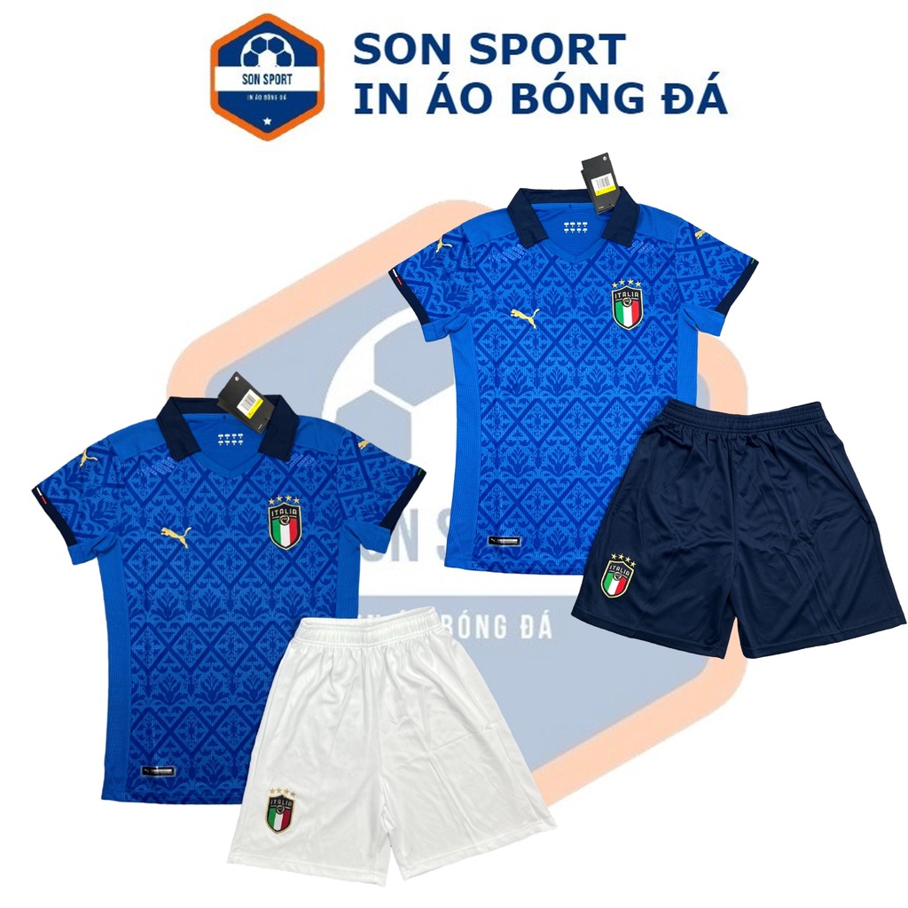 Bộ quần áo bóng đá Fex thái CLB Italia xanh bích cổ bẻ