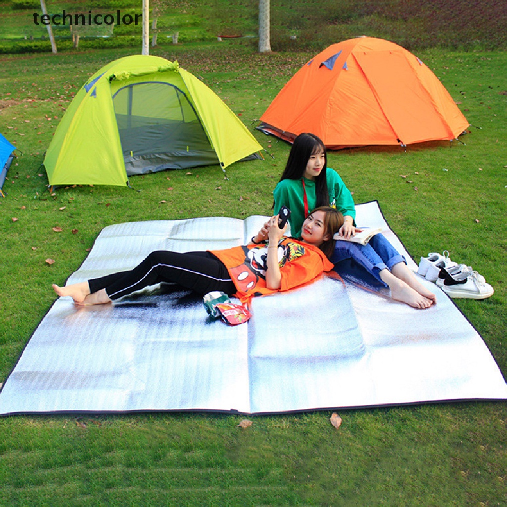 Thảm Cắm Trại Bằng Lá Nhôm EVA Chống Nước Gấp Gọn Được