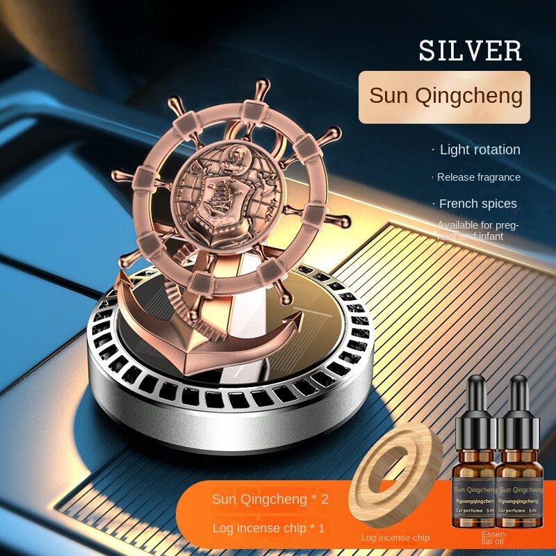 Máy Khuếch Tán Tinh Dầu Xoay Năng Lượng Mặt Trời Trang Trí Nội Thất Xe Hơi