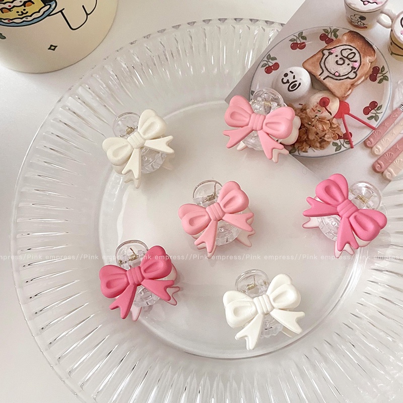 Kẹp Tóc Hình Nơ Màu Hồng Dễ Thương Thời Trang