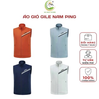 Áo gile golf PING Áo gió thể thao 2 lớp siêu nhẹ giữ ấm chống gió chống thấm nước - HC GOLF