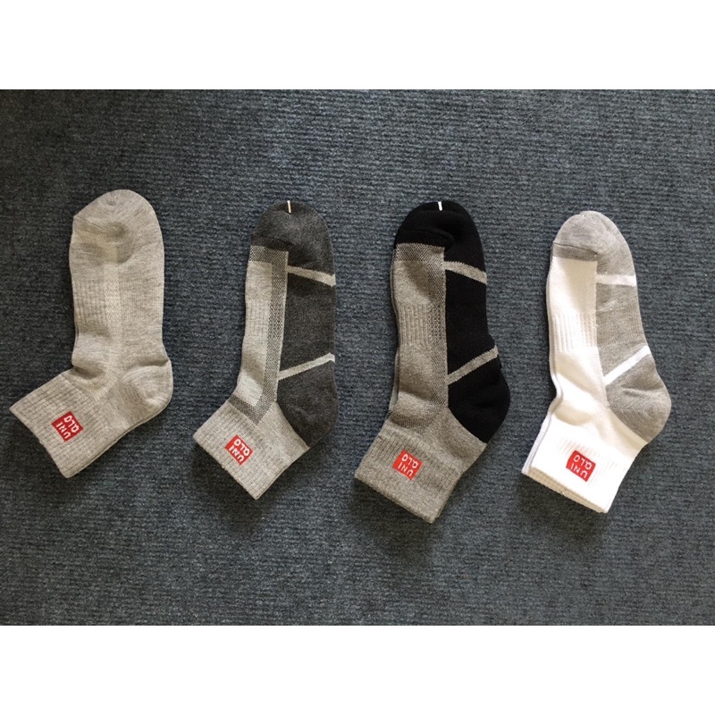 Tất cổ trung Uniqlo chống hôi chân, kiểu cách (4 màu)