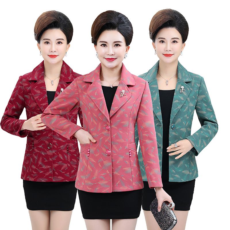 Áo Khoác Vest Mỏng Tay Dài Dáng Rộng Thời Trang Xuân Thu Năm Mới 2023 Cho Nữ Trung Niên