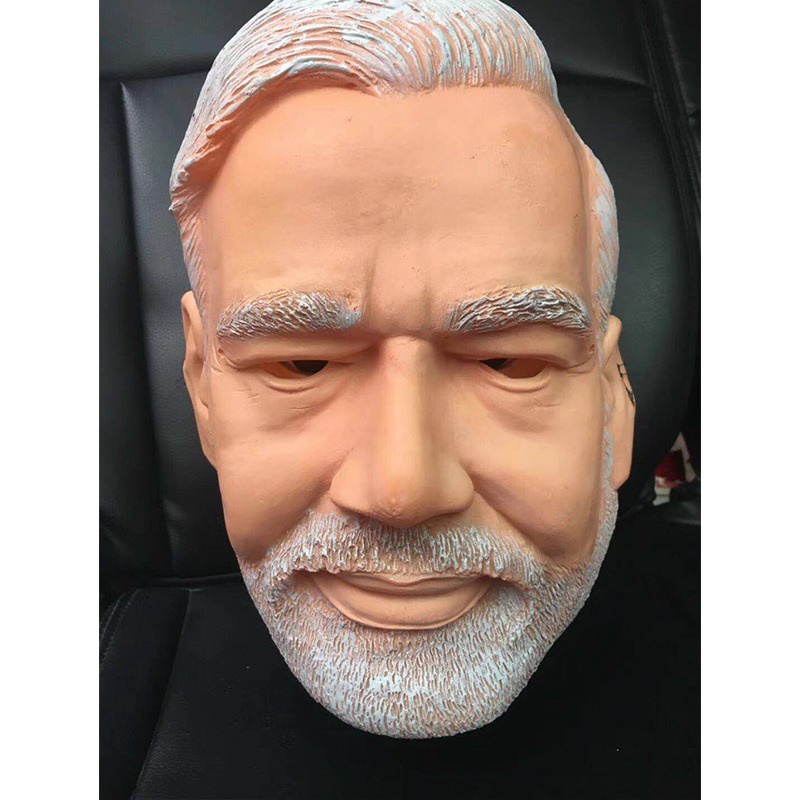 MẶT NẠ ÔNG GIÀ CÓ RÂU trùm đầu hóa trang râu xồm xoàm phù hợp cho Halloween trung thu lễ hội quay video tiktok hacker