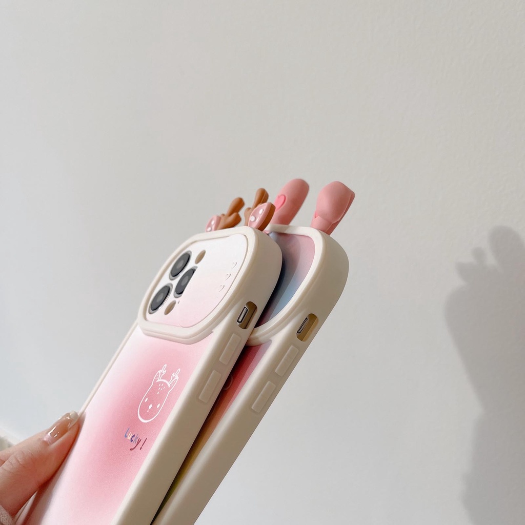 Ốp Điện Thoại Họa Tiết Trái Tim 3D Màu Cầu Vồng Bảo Vệ Camera Cho iPhone 14 13 11 12 Pro Max X XS Max XR
