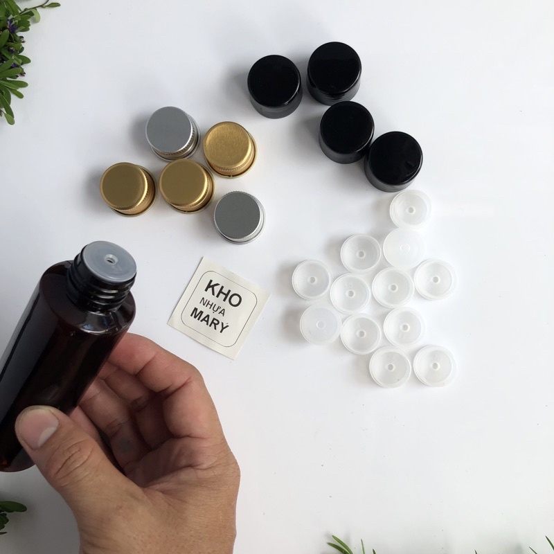 CHAI LỌ NHỰA NÚT NHỎ GIỌT nắp vặn kim loại - Chai đựng mỹ phẩm trong suốt 100ml / 50ml / 30ml / 20ml