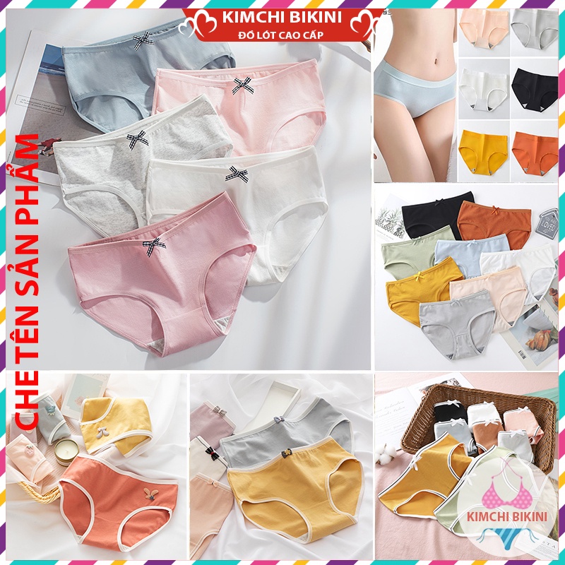 Quần lót nữ đáy cotton chống viêm nhiều màu sắc mẫu mã đa dạng KIMCHIBIKINI Quần Chip Nữ thấm hút mồ hôi tốt QL045