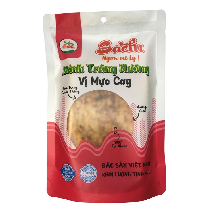 Bánh Tráng Nướng Tẩm Vị Mực Cay Sachi 45gam
