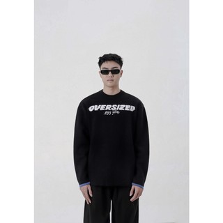 [CHÍNH HÃNG]- nsoh- Áo Sweater “OVERSIZED”- áo len dệt chữ “OVERSIZED”