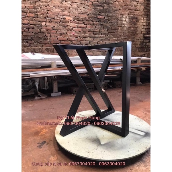 Chân bàn sắt hợp chắc chắn chịu được mọi loại mặt bàn chân bàn me tây giá rê