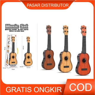 Image of Mainan Anak GITAR UKULELE COKLAT Musikal Bayi Mainan Gitar Musik Anak