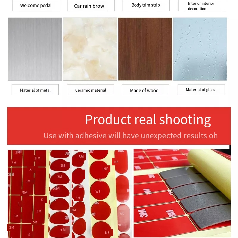 Bộ 10 Miếng Dán Hai Mặt Hình Tròn / Vuông / Vuông Siêu Dính Không Để Lại Dấu 3m4229P