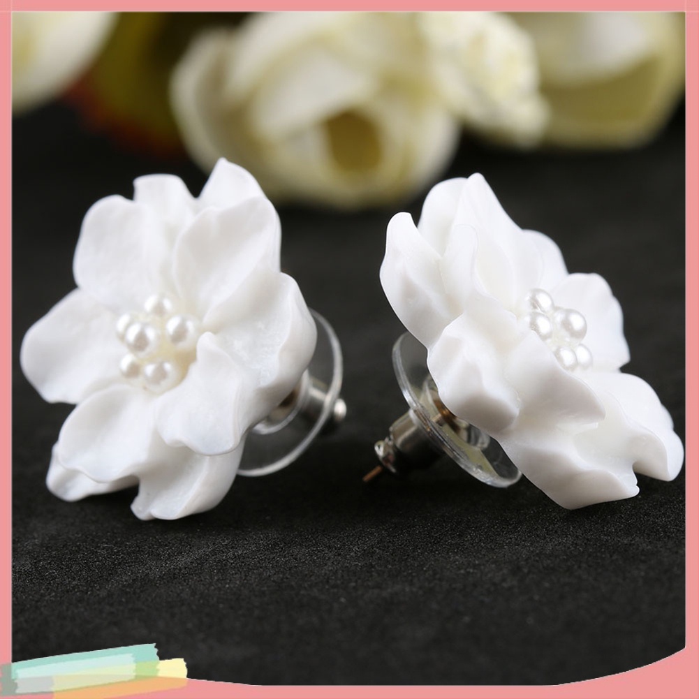 Đôi Khuyên Tai HìNh Hoa ĐíNh HạT NgọC Trai Giả ThờI Trang Cho Nữ