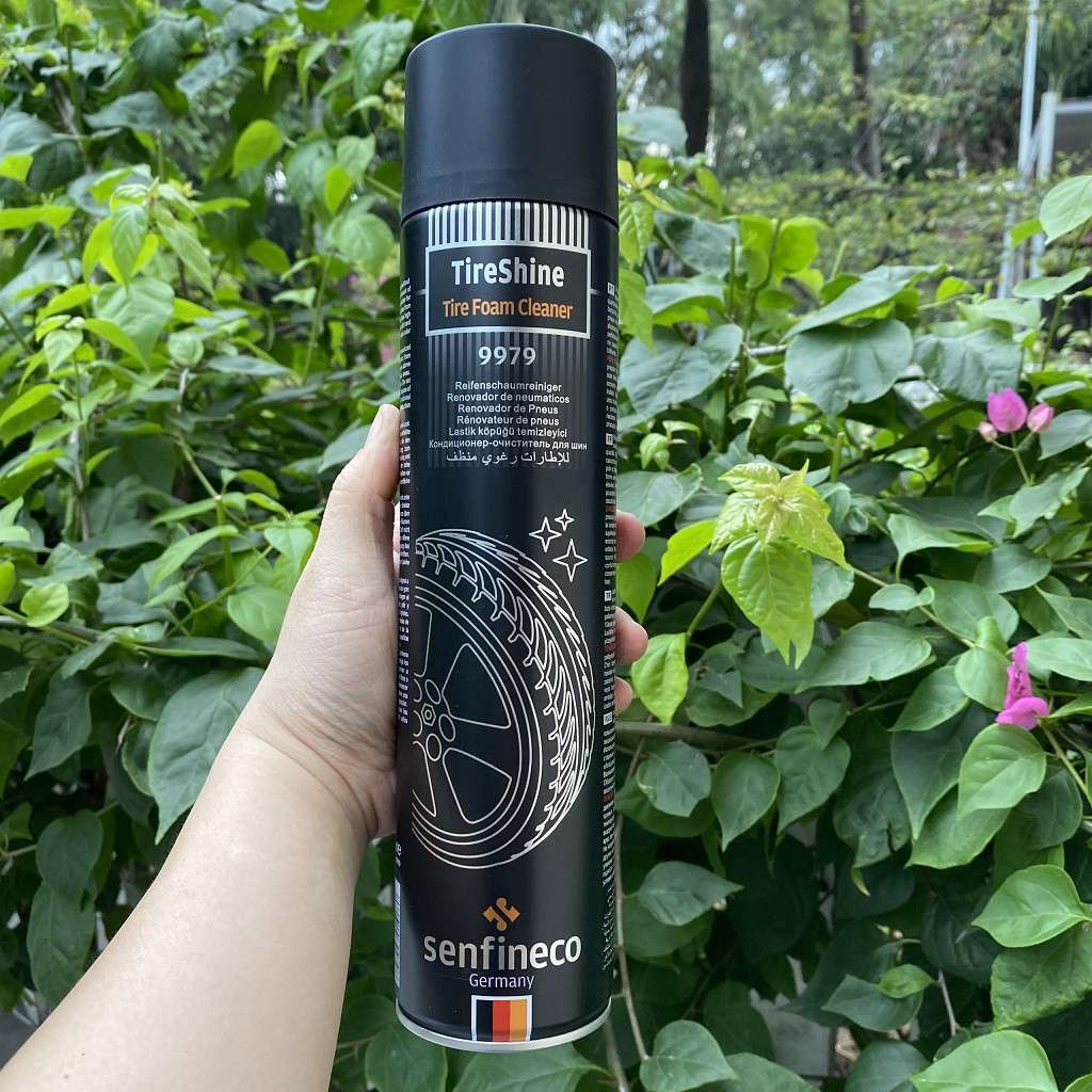 Dung dịch vệ sinh vbảo vệ lốp xe và cao su -Senfineco 9979 TireShine Tire Foam Cleaner 650ml