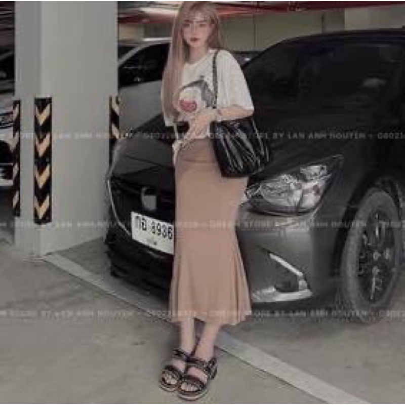 Set áo phông chân váy đuôi cá chính chủ MPB Mai Phương Bùi