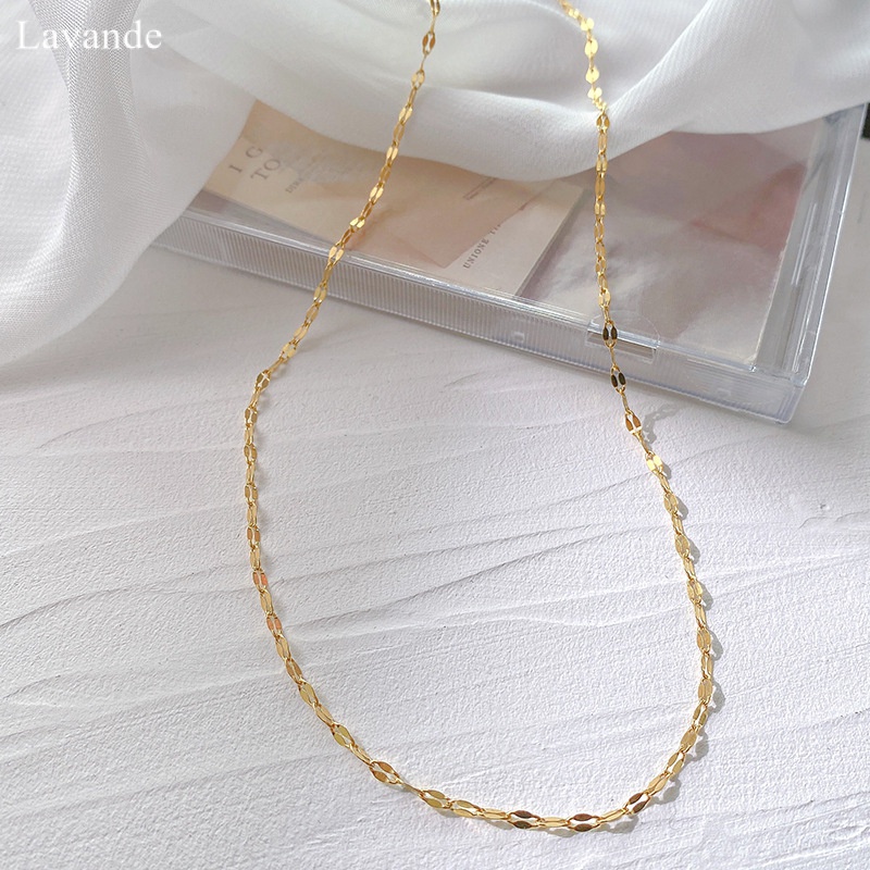 Dây Chuyền Bằng Thép Titan Mạ Vàng 18k Không Phai Màu X01L071301