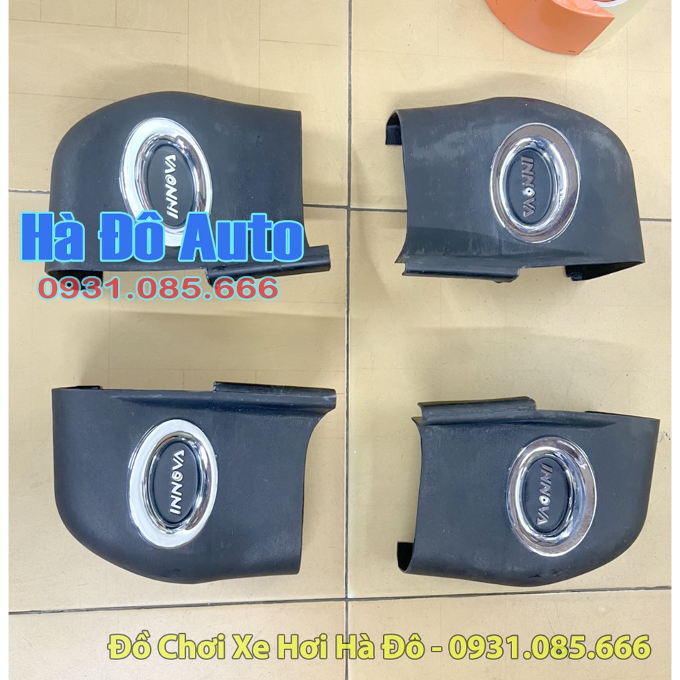 Ốp Đầu Bậc Innova Mẫu Chấm Bi Đời Cũ - Bộ Ốp Đầu Bệ Bước Chân Innova Mẫu Chấm Bi