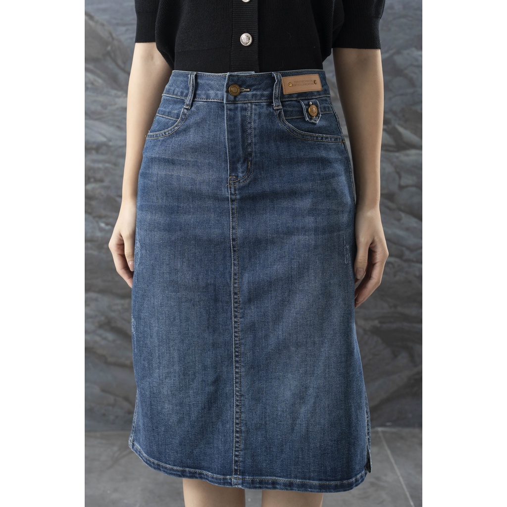 Chân váy bò Fiona dáng ôm xẻ sườn B242010