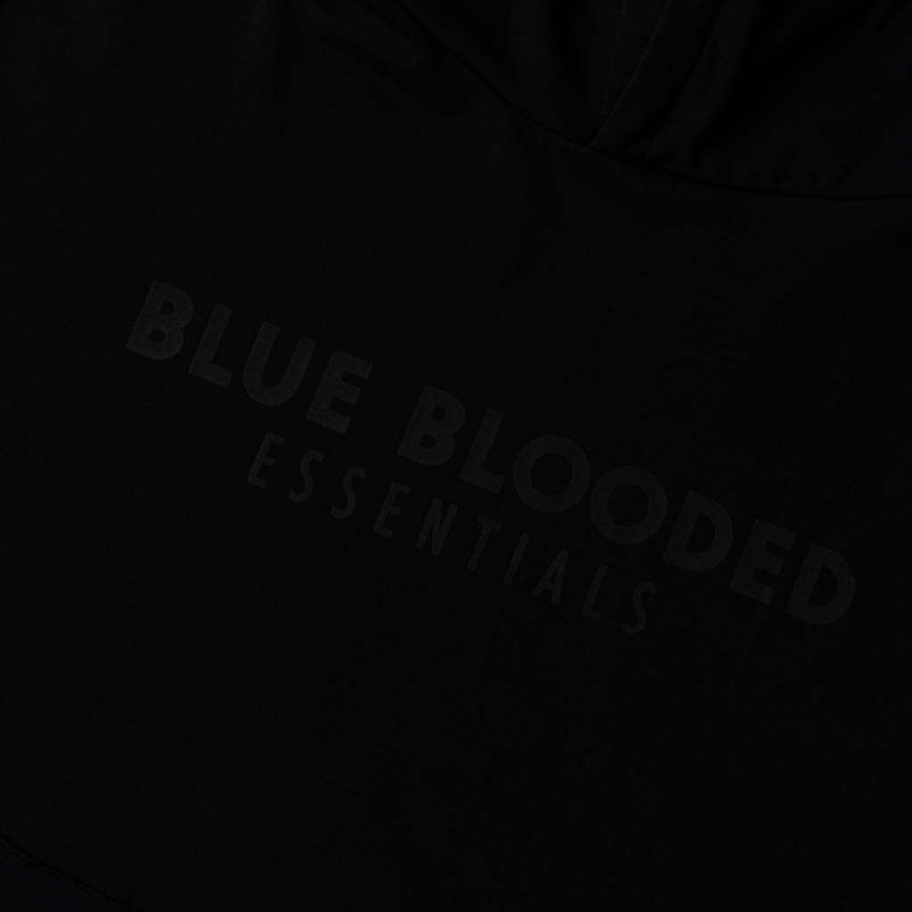 Áo Hoodie nỉ da cá màu Đen dày dặn form rộng nam nữ Unisex kiểu Essentials dáng Basic Local brand Blue Blooded