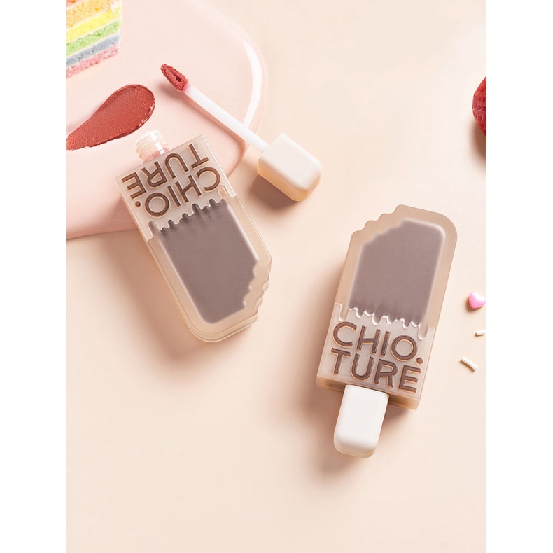 Son kem lì,son que kem Chioture Ice Cream Lip Glaze mềm môi lâu trôi 2ml