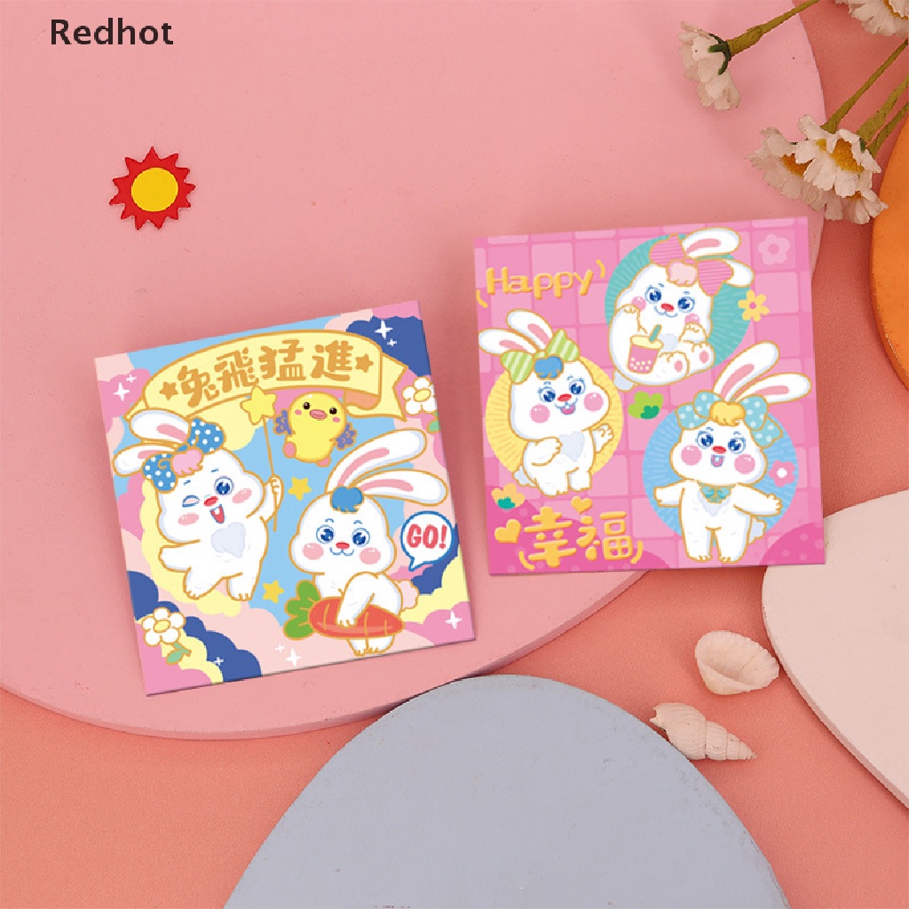 Bộ 6 Bao Lì Xì Hình Thỏ Hoạt Hình Phong Cách Trung Hoa Cho Năm Mới 2023