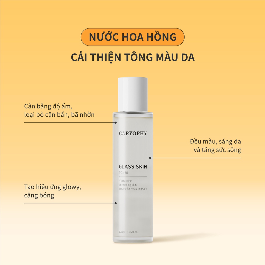 Toner Sáng Da Caryophy Glass Skin Sáng Bóng Và Ẩm Mịn 120ml