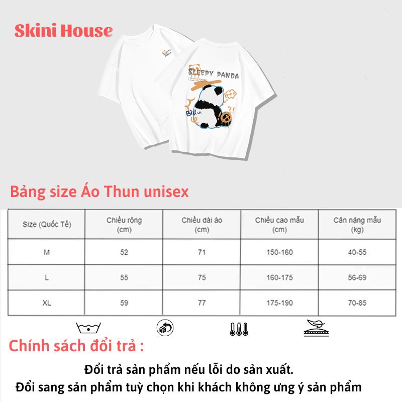 Áo phông unisex cao cấp đôi nam nữ tay lỡ form rộng phong cách hàn quốc SKINI AT25