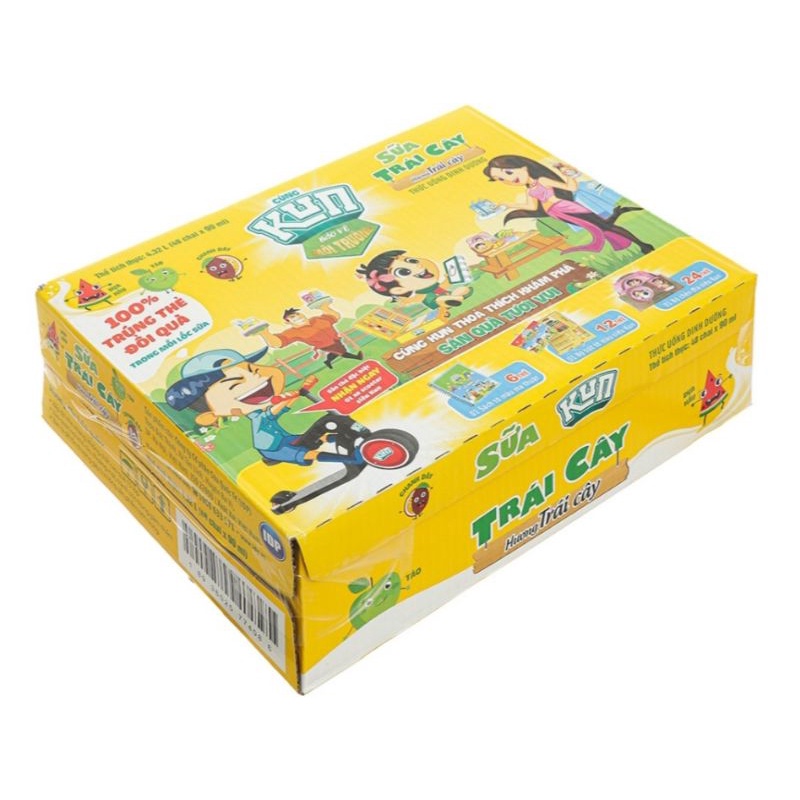 Thùng 48 chai Sữa Kun đủ vị, chai 90ml