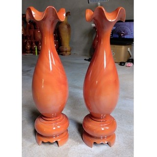 Đôi bình gỗ mít cao 41cm x 12cm