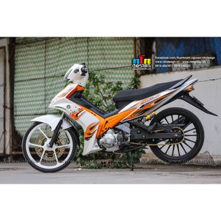 Tem Exciter 2008 - 2010 mẫu tem lửa ( Cam - Trắng)