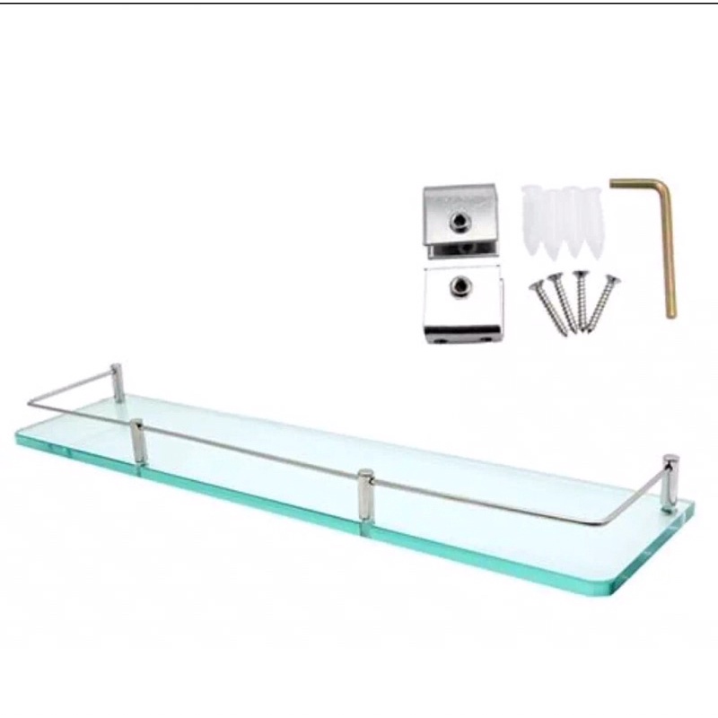 Gương 60x45cm + kệ kính cường lực dày 8 ly, combo gương kệ gương , gương treo tường, gương ovan, gương tròn, kệ gương