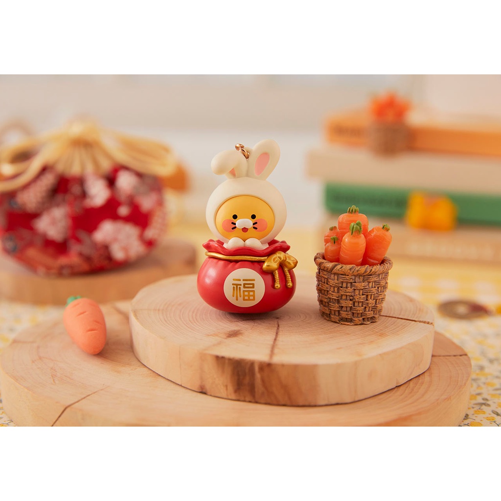 🎀【In Stock】KAKAO FRIENDS Figure Keyring Choonsik Rabbit Year Lucky Keychain