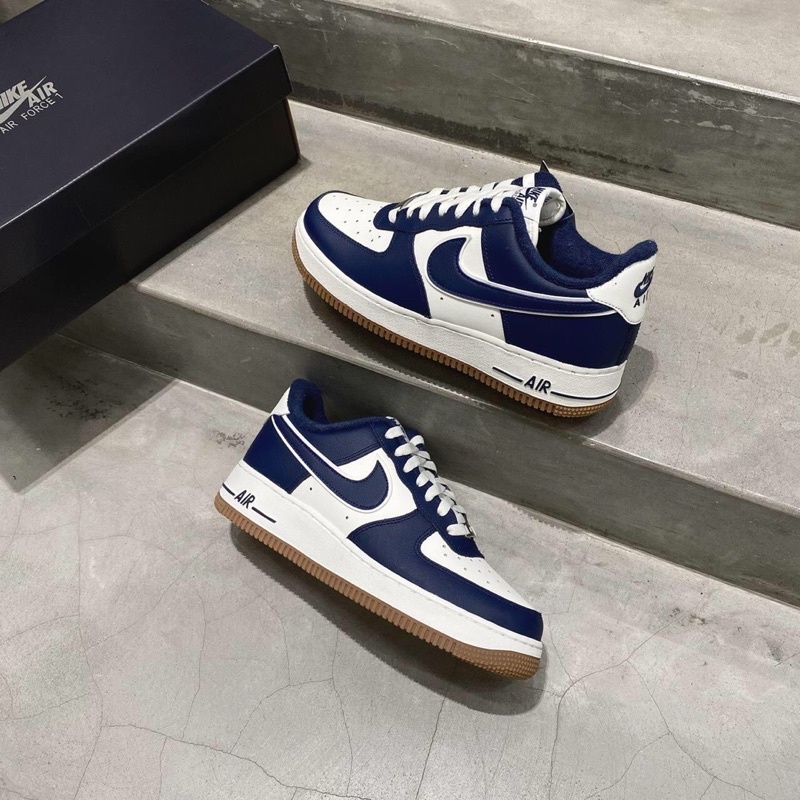 GIÀY AF1 LV8 TEAM BLUE ĐẾ GUM DA THẬT LAI AU