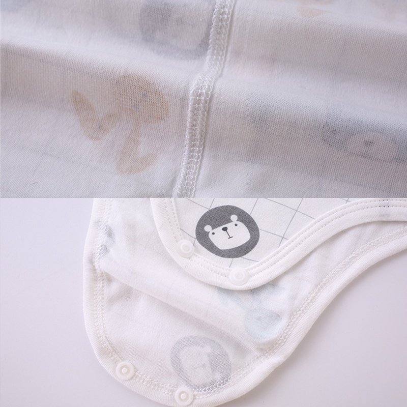 Bộ Áo Liền Quần Tam Giác Tay Dài Chất Liệu Cotton Cho Bé