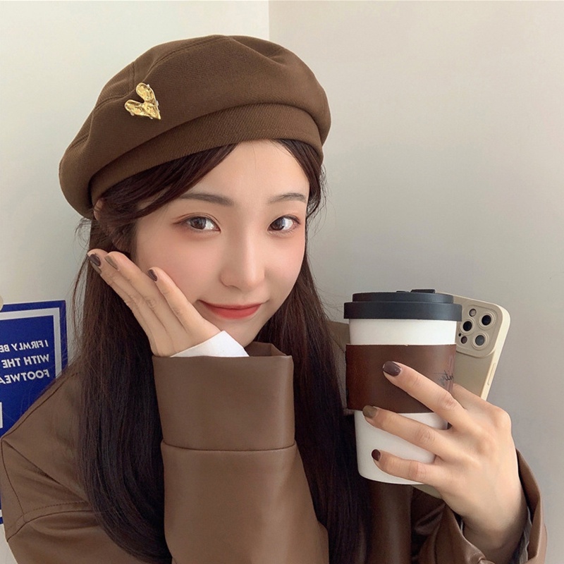 Mũ Beret Thời Trang Thu Đông Phong Cách Retro Dành Cho Nữ