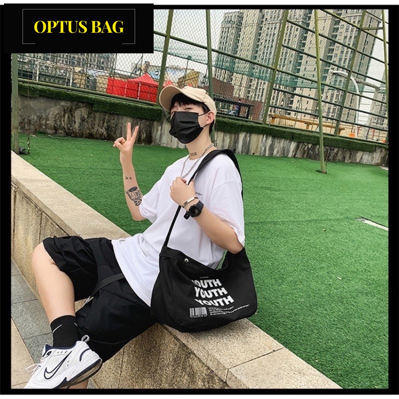 Túi đeo chéo nam nữ thời trang unisex vải canvas đi học đi chơi giá rẻ