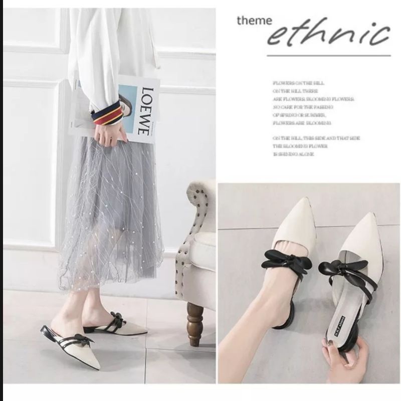 Dép sục đính 2 nơ