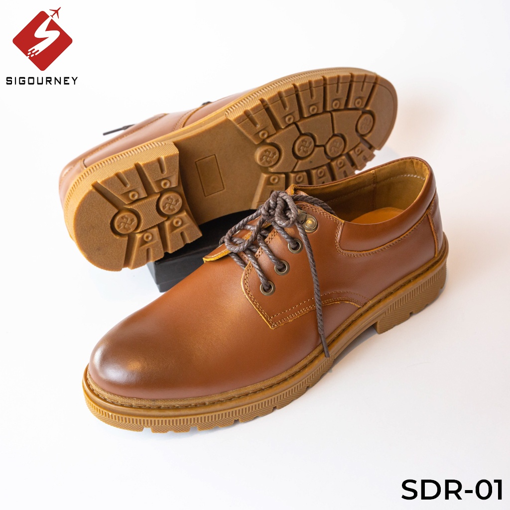 Giày đốc nam da bò màu nâu phong cách bụi bặm trẻ trung SIGOURNEY SDR01 bảo hành 18 tháng