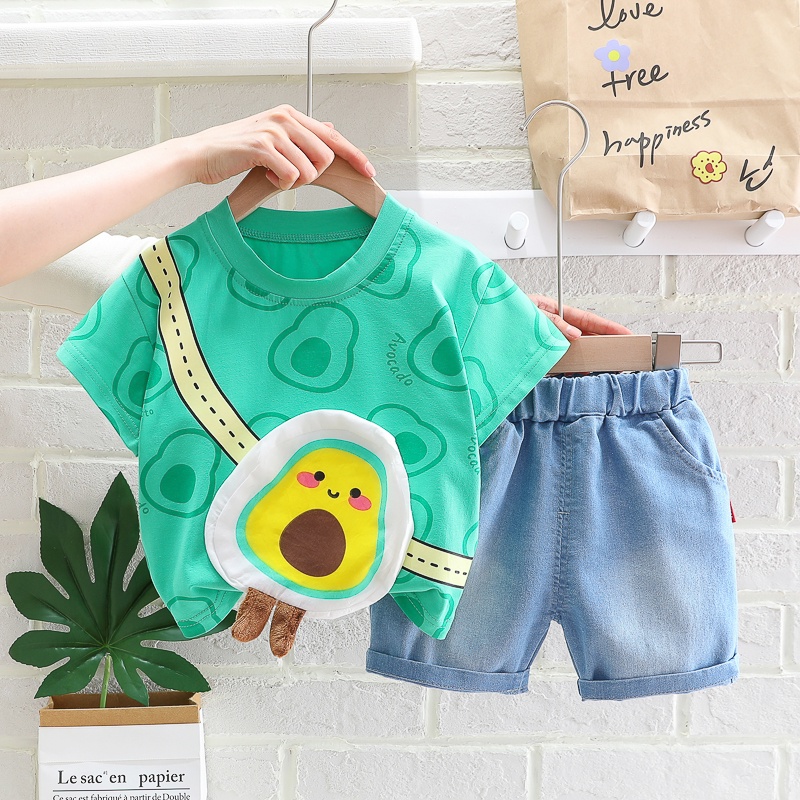 Bộ Đồ Thời Trang Mùa Hè Thiết Kế Dễ Thương Cho Bé Trai 1 2 3 4 Tuổi