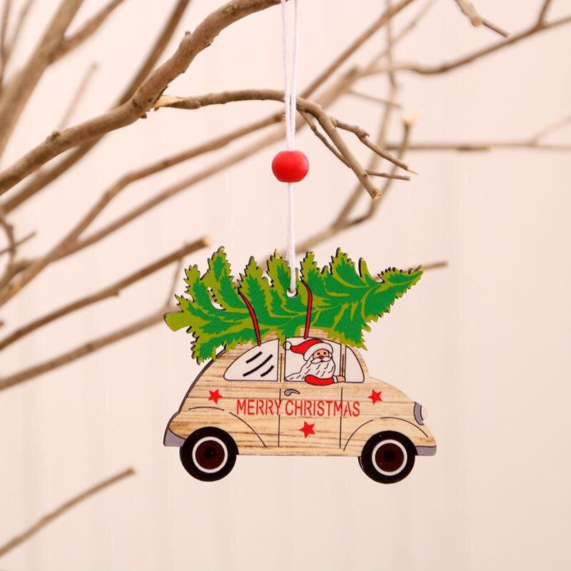 Tấm gỗ nhiều hình treo trang trí noel, tấm gỗ treo trang trí nhà cửa, cây thông giáng sinh