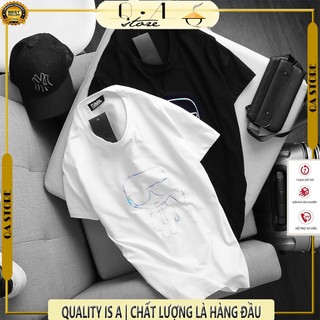 Áo phông tay ngắn nam nữ Karl KA1905 thun cotton họa tiết lấp lánh mịn mát không xù lông Unisex QA STORE VNXK