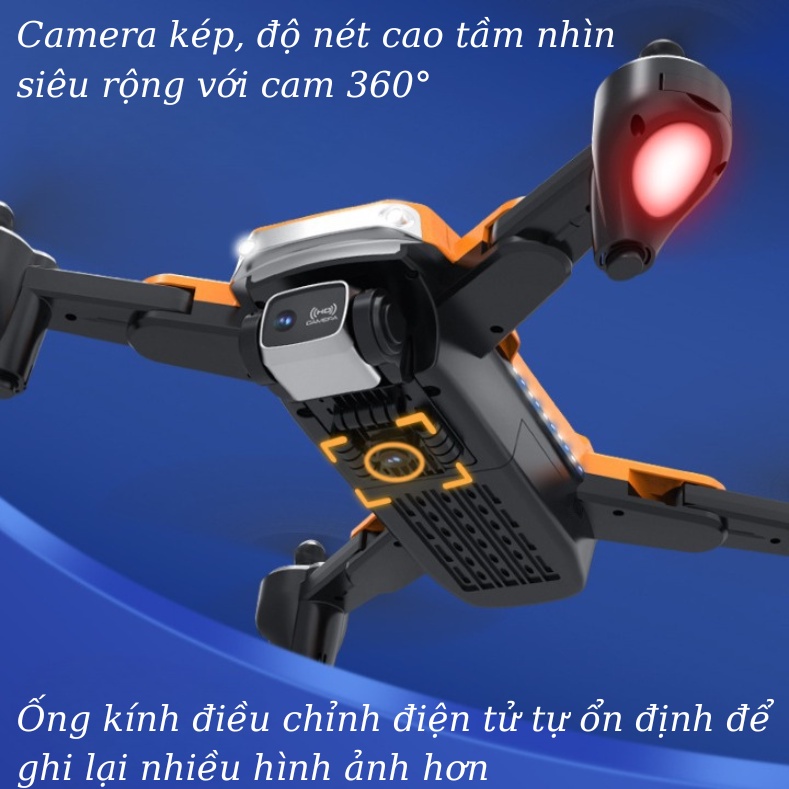 Flycam Mini S7 Camera Ultra 8K Full HD GPS Tự Động Quay Về Khi Hết Pin, Máy Bay Điều Khiển Từ Xa Cảm Biến Tránh Va Chạm | BigBuy360 - bigbuy360.vn