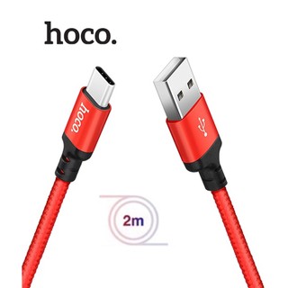 Cáp sạc nhanh 3a hoco x14 type-c dây dù bện nylon cao cấp dài 2m