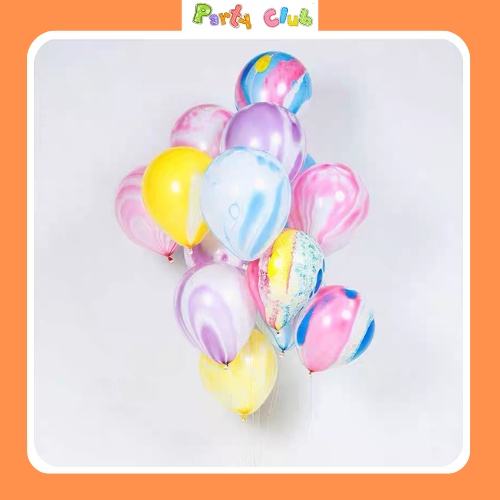 Bóng loang bóng vân đá trang trí tiệc size 12 inch 30cm