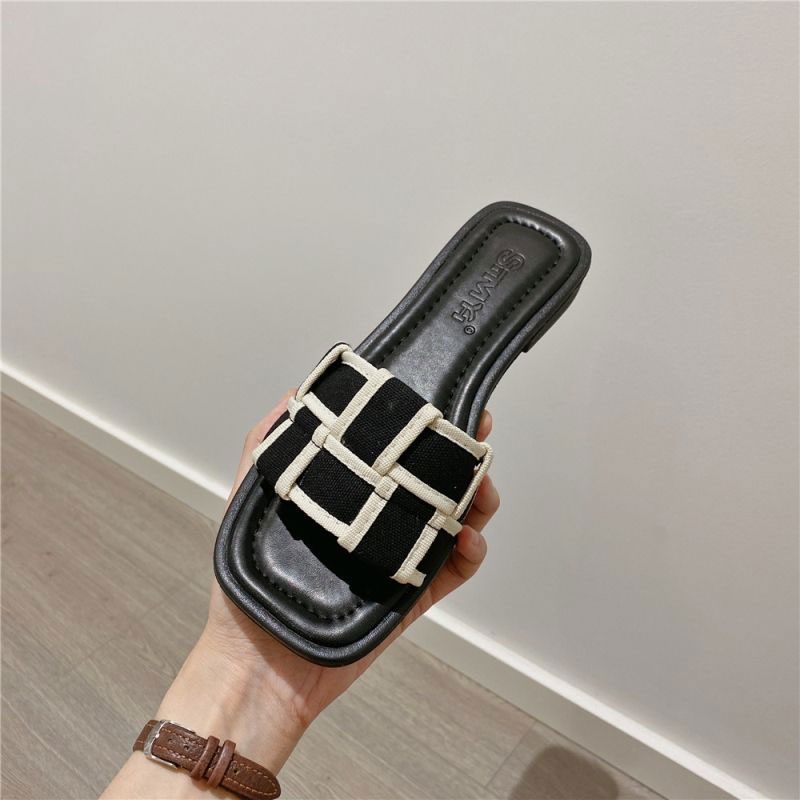 Prowow❤Dép đi biển Đế Bằng Thiết Kế Mới Thời Trang Dành Cho Nữ