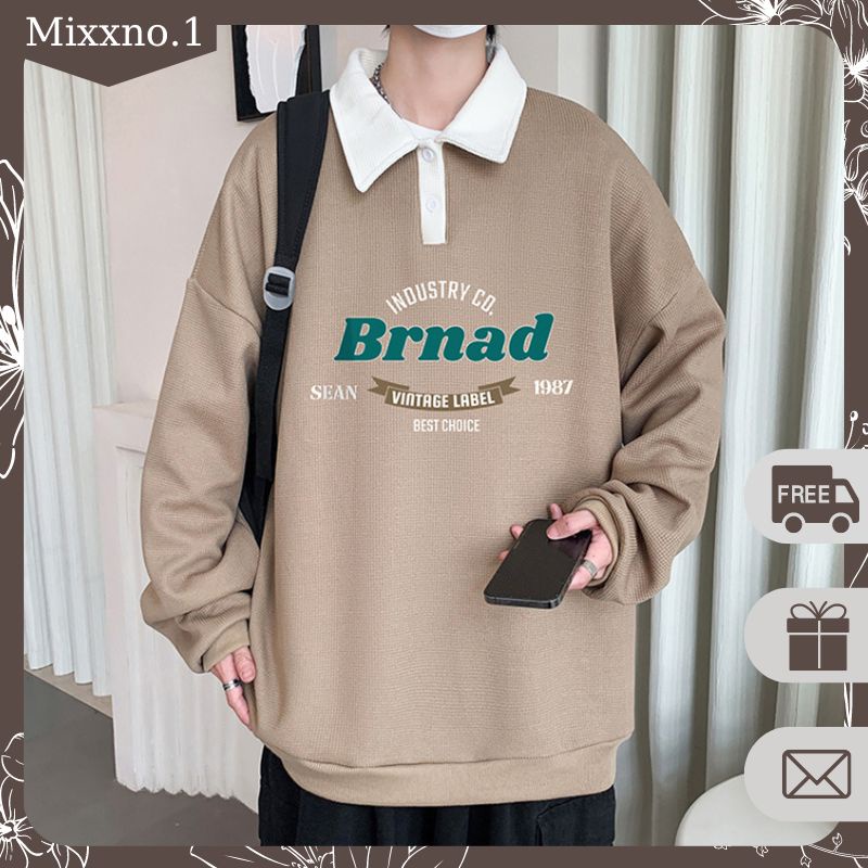Áo Sweater Polo Nỉ Nam Nữ Unisex Dài Tay Form Rộng Phong Cách Trẻ Trung Thời Trang Mixxno1 TOP NAM 245V1