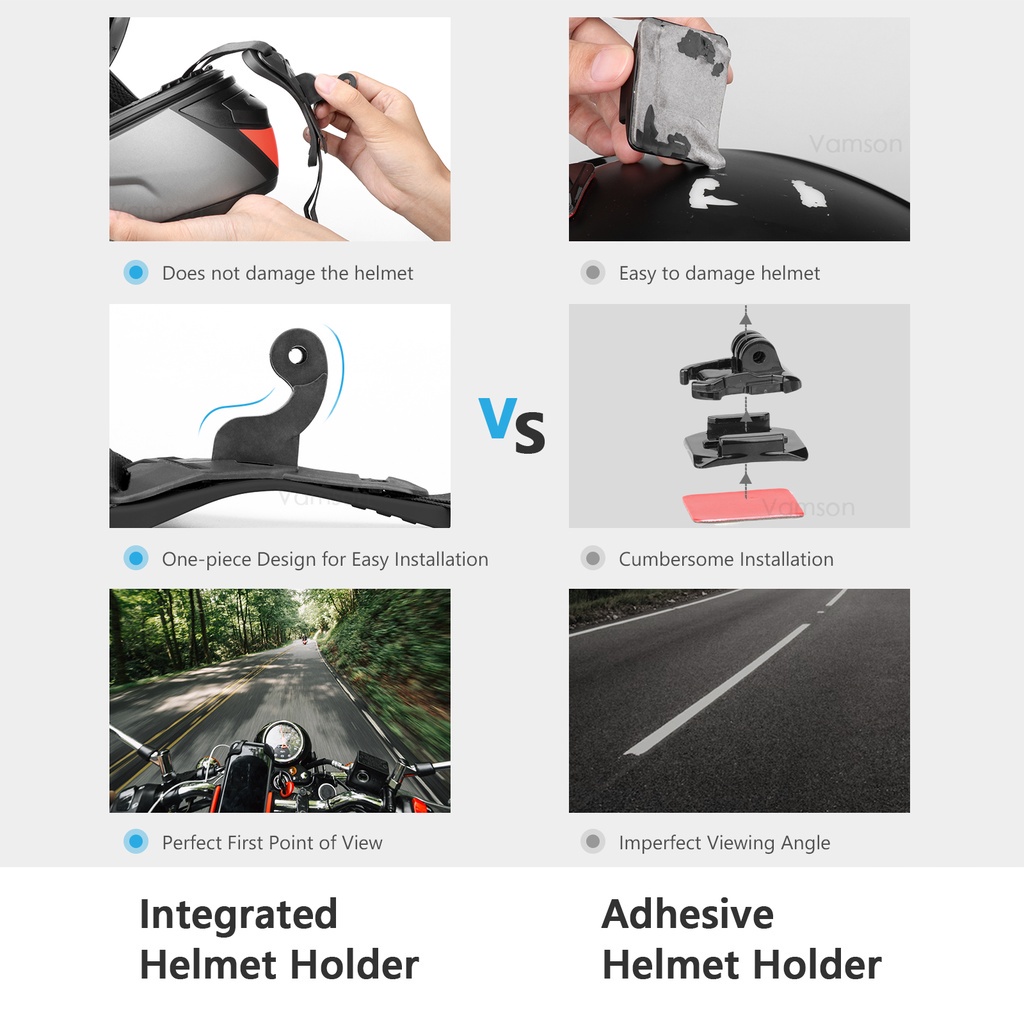 Giá Đỡ Điện Thoại / camera Gắn Mũ Bảo Hiểm Tiện Dụng Khi Lái Xe Mô Tô